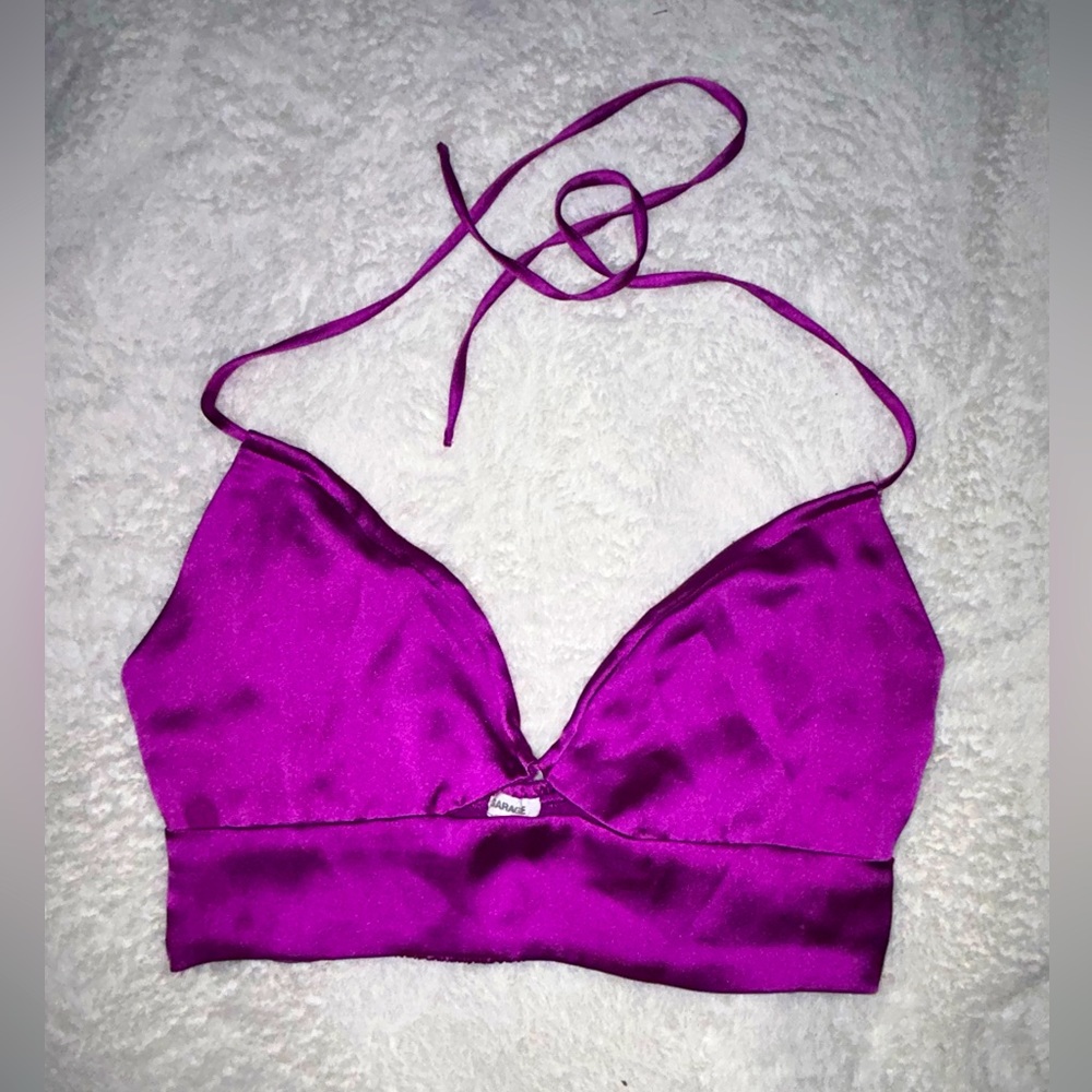Garage silky crop top